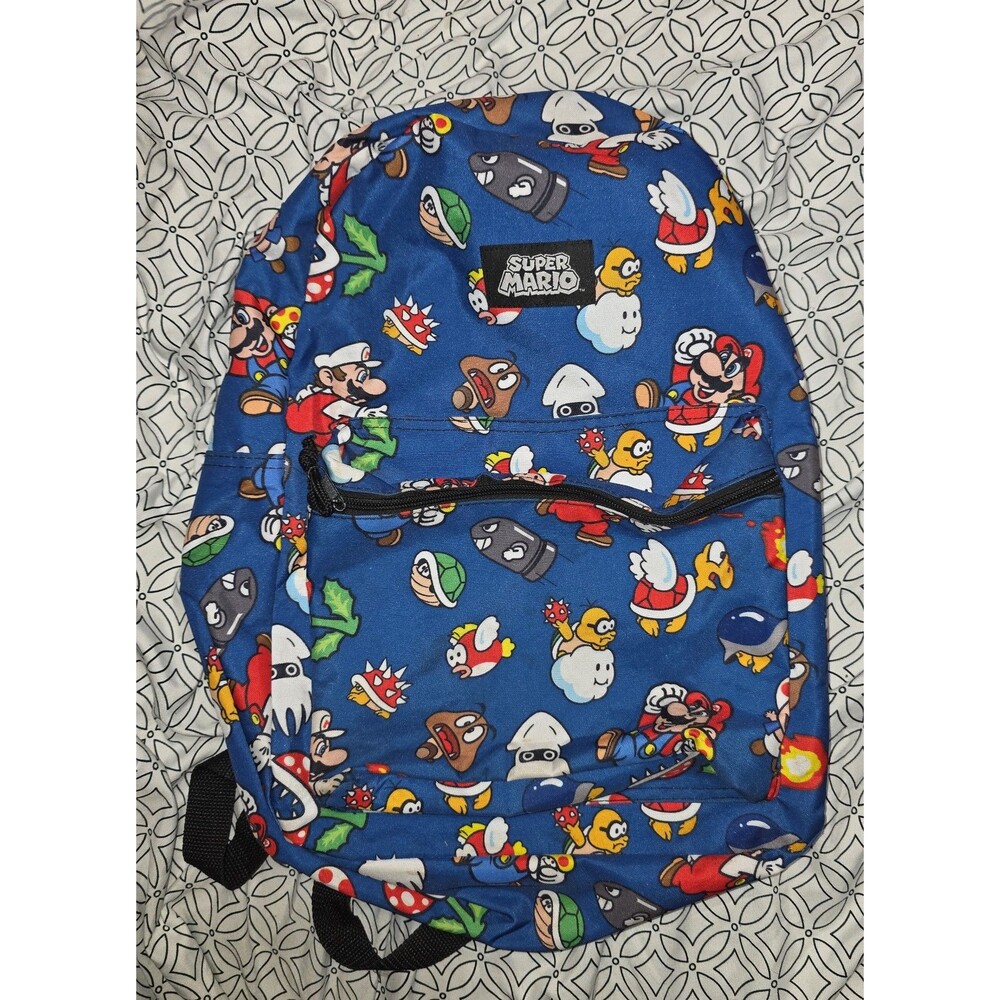 Nintendo Mario Brothers & Luigi character print mini backpack bookbag purse bag!